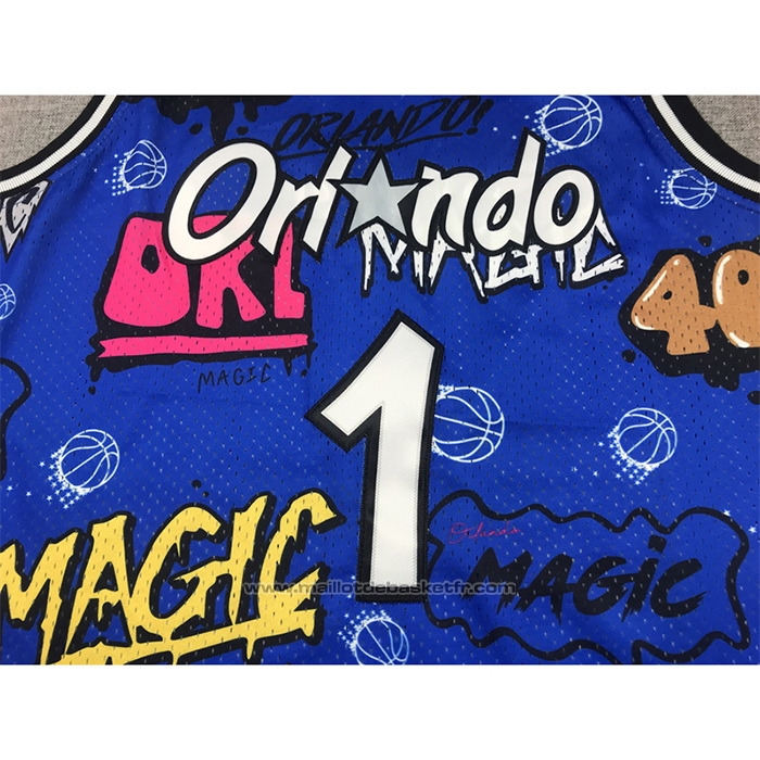 Maillot Orlando Magic Penny Hardaway #1 Slap Sticker Mitchell & Ness 1994-95 Bleu